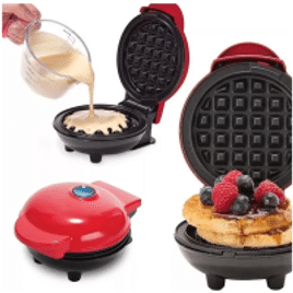 Imagem da oferta Mini Máquina De Waffles Portátil Antiaderente 110V