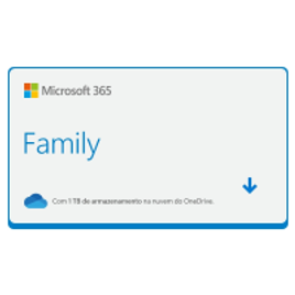 Imagem da oferta Gift Card Digital Microsoft 365 Family com 1TB HD Virtual 12 Meses