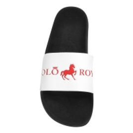 Imagem da oferta Sandália Slide Polo Royal Relax Masculina - Branco e Vermelho