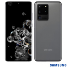 Imagem da oferta Samsung Galaxy S20 Ultra Cosmic Gray, Tela de 6,9'', 4G, 128GB e Câmera de 108MP + 12MP + 48MP + ToF - SM-G988BZA3ZTO