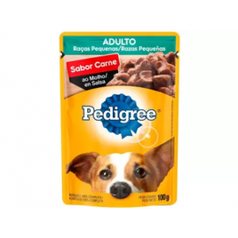 Imagem da oferta 6 Unidades de Ração Úmida para Cachorro Adulto Sachê - Pedigree Carne ao Molho 100g