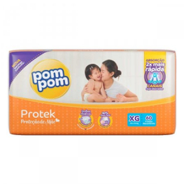 Imagem da oferta 4 Pacotes Fralda Pom Pom Protek Proteção de Mãe XG com 60 Unidades