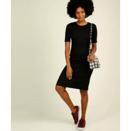 Vestido Feminino Midi Manga Curta Marisa