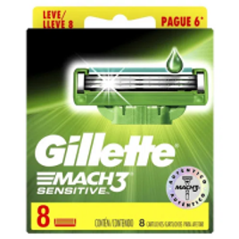 Imagem da oferta 2 Unidades Carga Gillette Mach3 Sensitive 8 Unidades (16)