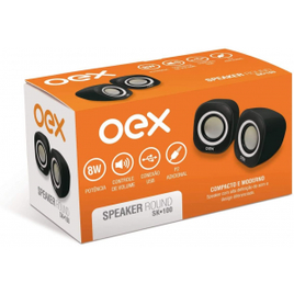 Caixa de Som Speaker Round 8W USB/P2 Newex SK100