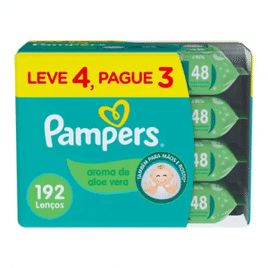 Imagem da oferta Lenço Umedecido Pampers Aloe Vera 48 Unidades Cada Leve 4 Pague 3