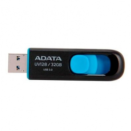 Imagem da oferta Pen Drive Adata UV128 32GB USB 3.2 Preto e Azul AUV128-32G-RBE