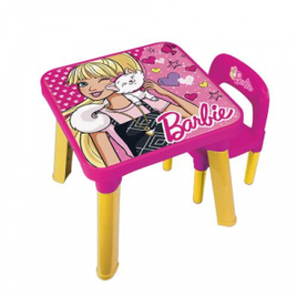 Imagem da oferta Conjunto Mesa Com Cadeira Infantil Da Barbie