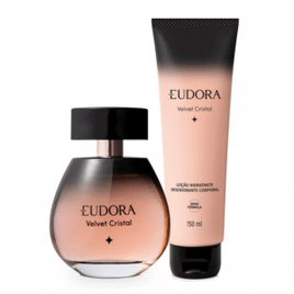 Imagem da oferta Combo Eudora Velvet Cristal: Desodorante Colônia 100ml + Loção Perfumada Desodorante Corporal 150ml