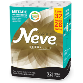 Papel Higiênico Neve Supreme - 32 rolos