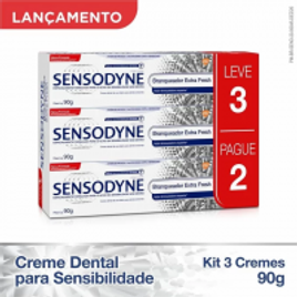 Imagem da oferta Creme Dental Sensodyne Branqueador Extra Fresh 90g Leve 3 Pague 2