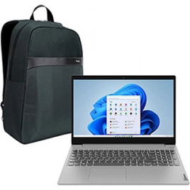 Imagem da oferta Notebook Lenovo Ultrafino Ideapad 3i I5-10210U 8GB SSD 256GB Tela 15.6" HD W11 82BS000GBR + Mochila Targus Geolite Essential 15.6"