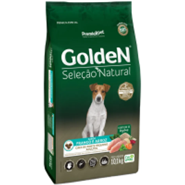 Imagem da oferta Ração Golden Seleção Natural Cães Adultos Porte Pequeno Frango e Arroz Mini Bits 10,1 Kg