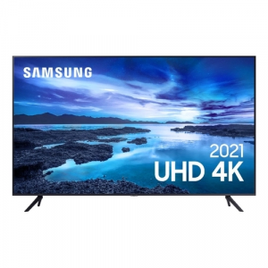Smart TV LED 43" 4K Samsung 43AU7700 3 HDMI 2 USB Wi-Fi Bluetooth - UN43AU7700GXZD