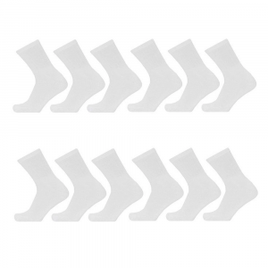Imagem da oferta Kit Com 10 Pares De Meia Cano Alto Longo Sport Branco Algodão M10