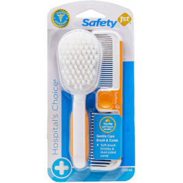 Kit Beleza Pente e Escova Safety 1st Branco/Laranja - Tamanho Único