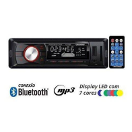 Imagem da oferta Rádio Mp3 Player Automotivo Bluetooth Roadstar RS-2709BR Fm USB Controle