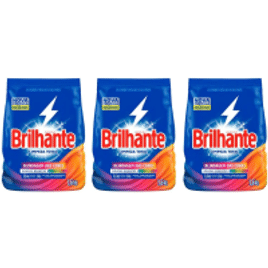 Imagem da oferta Kit 3 Unidades de Sabão em Pó Brilhante Limpeza Total Blindagem das Cores - 1,6kg