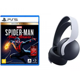 Imagem da oferta Headset Sem Fio Playstation 5 + Game Marvel's Spider-Man: Miles Morales Edicao Ultimate - PS5