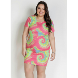 Imagem da oferta Vestido Curto Tie Dye Neon Plus Size - Marguerite