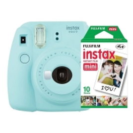 Imagem da oferta Câmera instantânea Fujifilm Instax Mini 9 Azul Aqua + Pack 10 fotos