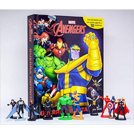 Imagem da oferta Livro Avengers: Guerra Infinita (Capa Dura) com 10 Miniaturas - Marvel
