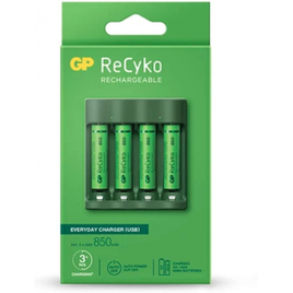 Carregador USB Recyko Everyday (B421) com 4 Pilhas Aaa 850mah - GP Batteries