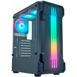 Imagem da oferta Gabinete Gamer K-Mex Bifrost II LED RGB Lateral em Vidro Temperado Preto - CG01KBRH001CB0X