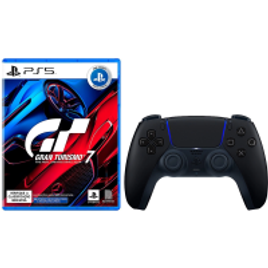 Imagem da oferta Controle Sem Fio Dualsense Midnight Black Playstation 5 + Game Gran Turismo 7 Edicao Standard - PS5