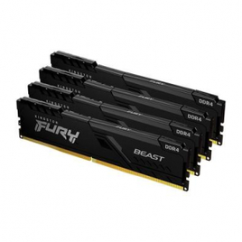 Memória RAM Kingston Fury Beast 32GB (4x8GB) 3600MHz DDR4 CL17 Preto - KF436C17BBK4/32