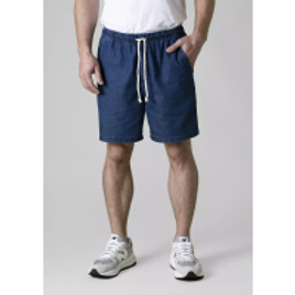 Shorts Jeans Masculino com Cadarço Azul Hering