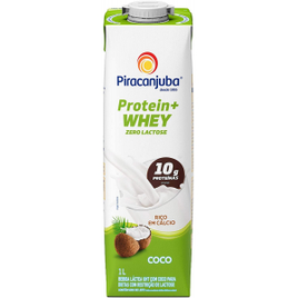 Imagem da oferta 2 Unidades Whey Protein Piracanjuba 10g Zero Lactose Sabor Coco 1L