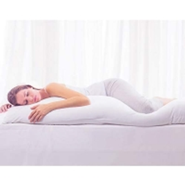 Imagem da oferta Travesseiro de Corpo Com Fronha Antialérgico Fibra Siliconada Extra Macio - BF Colchões