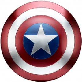 Imagem da oferta Brinquedo Escudo Capitão América Legends - B7436 Avengers Azul/Vermelho/ Branco