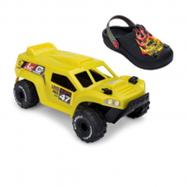 Imagem da oferta Sandália Infantil Grendene Kids Hot Wheels Monster Truck 22176 Babuche Com Carrinho