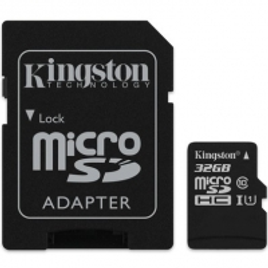 Imagem da oferta Cartão de Memória Kingston Canvas Select MicroSD 32GB Classe 10 com Adaptador