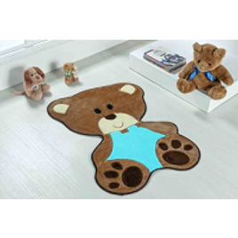 Imagem da oferta Tapete Formato Premium Bebê Urso Azul Turquesa