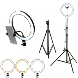 Imagem da oferta Kit Completo Trevalla Live Foto Pro para Celular Ring Light 26cm + Tripé 2.1m Selfie Led - TL-RL-01
