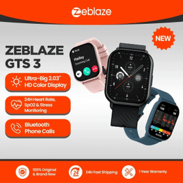 Imagem da oferta Smartwatch Zeblaze GTS 3 2.03" Monitor de Saúde 100 Modos Esportivos