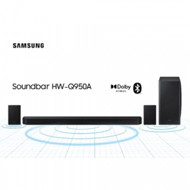 Soundbar Samsung 11.1.4 Canais Dolby Atmos Acoustic Beam Sincronia Sonora e Alexa Integrado - HW-Q950a