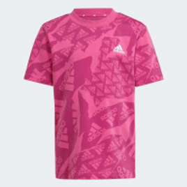 Imagem da oferta Camiseta Infantil Adidas Estampa Corrida Essentials - Rosa