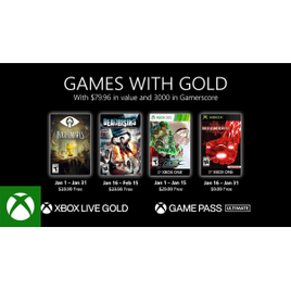 Jogos Live Gold de Janeiro - Xbox