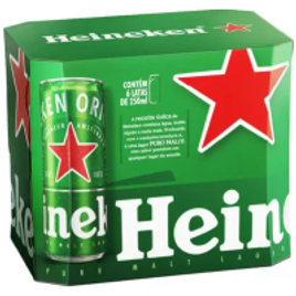 Imagem da oferta 6 Unidades Cerveja Heineken Puro Malte Lager Premium Lata 250ml