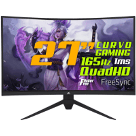 Imagem da oferta Monitor Gamer SuperFrame Precision 27" CURVO Quad HD 124.4% sRGB FreeSync/G-Sync 1ms 165Hz HDMI/DP SFP2701G