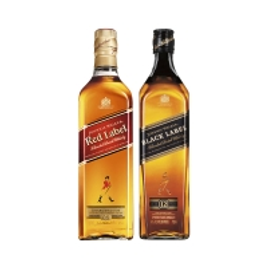 Imagem da oferta Whisky Johnnie Walker Red Label 1L + Whisky Black Label 750ml