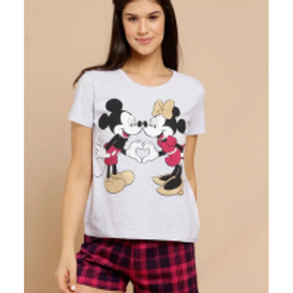 Imagem da oferta Pijama Feminino Mickey e Minnie Xadrez Disney