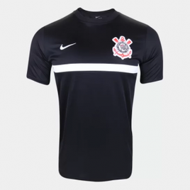 Imagem da oferta Camisa Corinthians Treino 20/21 Nike Masculina - Preto+Branco