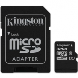 Imagem da oferta Cartão de Memória Kingston Canvas Select MicroSD 32GB Classe 10 com Adaptador - SDCS/32GB
