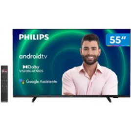 Smart TV 55” 4K UHD D-LED Philips Android Wi-Fi Bluetooth Google Assistente - 55PUG7406/78