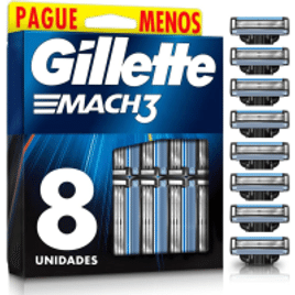 Imagem da oferta Carga para Aparelho de Barbear Gillette Mach3 – 8 Unidades